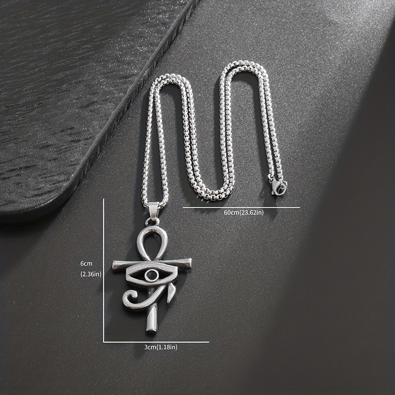 Unisex Ancient Egyptian Ankh Cross Pendant Necklace, Amulet